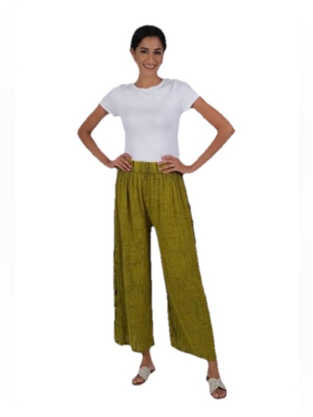 Sacred Threads Vintage Wide Leg Pants Olive Green OS